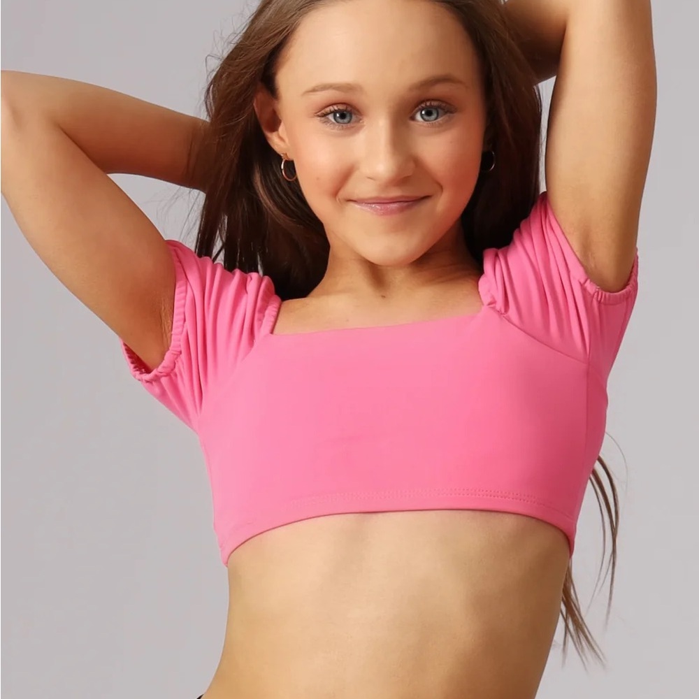 Tiger Friday Ever After Crop Top - Flamingo Child Large